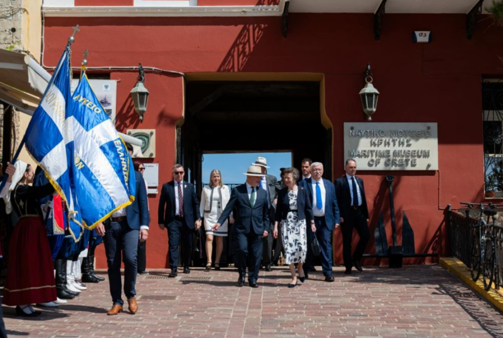 Επίσκεψη της Αυτής Βασιλικής Υψηλότητας Πριγκίπισσας Άννας του Ηνωμένου Βασιλείου στο Ναυτικό Μουσείο Κρήτης